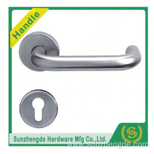 SZD STH-101 Top Quality Round Lever On Square Rose Door Handles Stainless Steel Effect